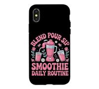 Blend Pour Sip Smoothie Daily Routine Case for iPhone X/XS