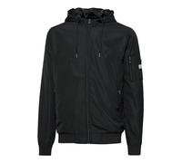 BLEND Razy Men's Between-Seasons Jacket Outdoor Jacket with Hood, Size:M, Colour:Black (70155)