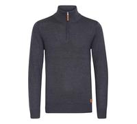 BLEND Robin Men's Jumper Knit Pullover with Button Border/Half-Zip with Funnel Neck with Zipper, Size:M, Colour:Navy (70230)