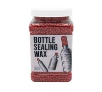 Blended Waxes, Inc. Bottle Sealing Wax 1 lb. Pastilles - Resilient and Versatile Bottling Wax for Wine, Beer, and Liquor Bottle Sealing - Seals Between 25-30 Bottles (Bright Red)
