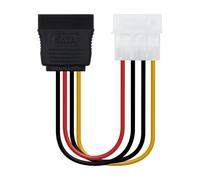 Blendend 16cm SATA Power Cable with 4 Pin Molex Connector to SATA - Ideal for connecting hard drives and optical drives that require a Molex connector.