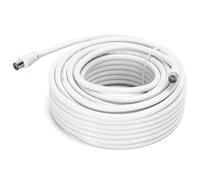 Blendend RG6U 15 Metre Coaxial TV Cable with Male Connectors on Both Ends, Includes Installation Accessories, Ideal for Cable or Satellite TV Connections.