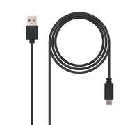 Blendend USB 2.0 Cable 3A Type USB-C/M-A/M Black 0.5m - Ideal for charging and transferring data between compatible devices.