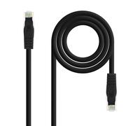 Blendend UTP CAT6A LSZH AWG24 black 2 m network cable, ideal for high-speed connections in offices and homes.
