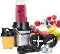 PureMate 1000W Blender 8 Piece Kit Set Powerful 18,000 RPM Personal Blender, Smoothie Maker, Crush Ice, Frozen Fruit,Nuts, Includes 1000ml & 450ml Cups with Sealable & Flip Top To-Go Lid & User Manual