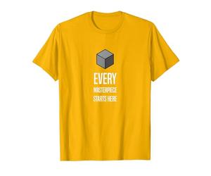 Blender Basics: Simple, Nerdy Style for 3D Modeling Fans T-Shirt, Men, Golden Yellow, 3X-Large