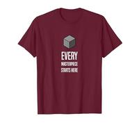Blender Basics: Simple, Nerdy Style for 3D Modelling Fans T-Shirt, Men, Burgundy, XX-Large