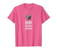 Blender Basics: Simple, Nerdy Style for 3D Modelling Fans T-Shirt, Men, Pink Heather, Large
