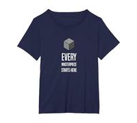 Blender Basics: Simple, Nerdy Style for 3D Modelling Fans T-Shirt, Women's Plus, Navy Blue, 2X