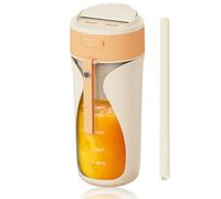 Blender Cup, 450ML Mini Blender with 6 Stainless Steel Blades, Portable Juice Cup for Home, Sport, Office, Camping