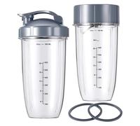 Blender Cup Accessories：7 PCS Blender 32oz Cup Flip-Top to-Go Lid and Ring Extractor Blade ，Compatible for NutriBullet ，for 600w 900w