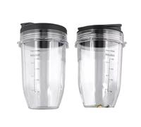 Blender Cup，Compatible for Ninja, 18 Oz Cup with 2 S,Sealed,Easy-cleanealing Caps, 900W / 1000W, Juicer Series Leak-Proof