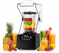 Blender for Smoothies and Shakes, 2200W Quiet Shield Commercial Machine, 68oz Pitcher, 6-Leaf Stainless Steel Blade for Kitchen Use
