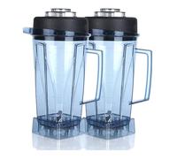Blender Jar,Compatible for TWK-767 TM-800 767 JTC-767 800,Blender Mixer Container Jar Jug Pitcher Cup Bottom with Blades Lid(2pcs)