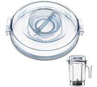 Blender Lid Cover Cap Fit for Vitamix, 64oz Clear Blender Lid Low Profile Container Lid Replace for Vitamix A3500 A3300 A2500 V1200 Venturist Pro Pitchers, Compatible with vitamix Container Jar Cup
