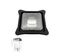 Blender Lid Replacement Fits For Blendtec Commercial Blender,Vented Gripper Lid Compatible with WildSide+ and FourSide jars,Blender Lids Top with Square Clear Plug