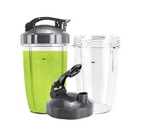Blender Replacement Cups 24 oz for NutriBullet Pro 900w/ 600w Series Cups with Flip Top To Go Lids (2 Pack)