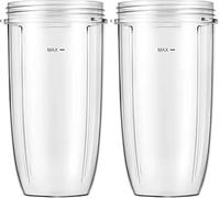 Blender Replacement Cups, Compatible for Nutribullet, 32oz, Compatible for Nutri Bullet, 600W / 900W Blenders (2 - Pack) Easy-Clean