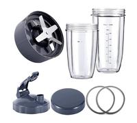 Blender Replacement Parts,Compatible for NutriBullet Blenders 600W/900W/PRO - Extractor Blade & 32Oz Huge Cups & 24Oz XT