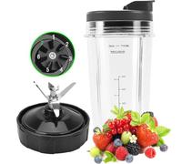 Blender Replacement Parts for Ninja, 24oz Ninja Replacement Cup 7 Fins Ninja Blender Blade Compatible with Ninja BN401 BN751 BN801 BL480_30 BL490_30 BL642 CL405CO CT680 NN100A NN101 NN102 BL2012