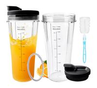 Blender Replacement Parts for Ninja, Pack of 2 710 ml Cup Cup Replacement Parts Compatible SS100, SS101, SS300 Mixer, Replacement Parts for Ninja Mixer, Blender Cup, Ninja Mixer Replacement Part