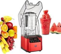 Blender Smoothie Maker, Heavy High Power Ice Crusher, 2200ML Smoothie Machine with Smart Touch Screen and Adjustable Speed, for Smoothies, Ice Crushing & Milkshakes(Red)