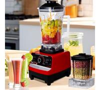 Blender Smoothie Makers 1200W,2L Smoothie Maker with 2 Plastic Cups, Max 48000 RPM,6 Stainless Steel blades for easy cleaning, by Blendra (Red)