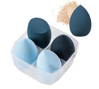 Blender Sponge, 4 X Latex- Multi-colored Beauty Sponges For Makeup,Diagonally Cut Beauty Egg,Perfect Application Of Liquid, Cream, And Powder Cosmetics