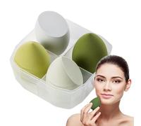 Blender Sponge, 4 X Latex- Multi-colored Beauty Sponges For Makeup,Diagonally Cut Beauty Egg,Perfect Application Of Liquid, Cream, And Powder Cosmetics