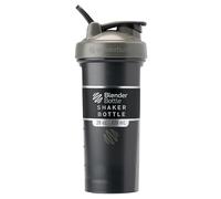 BlenderBottle Classic V2 Shaker Bottle Perfect for Protein Shakes and Pre Workout, 28-Ounce, Grey/Black, Black Shadow