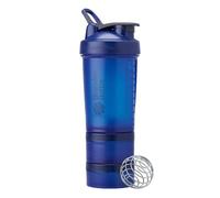 BlenderBottle ProStak Plastic Pill Organizer and Storage 22 oz Blue | Leak-Proof | Blenderball Whisk Technology | Protein Shakes | Supplements | Hydration