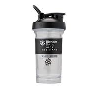 BlenderBottle Shaker Bottle Pro Series Perfect for Protein Shakes and Pre Workout, 24-Ounce, Black/Clear