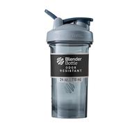 BlenderBottle Shaker Bottle Pro Series Perfect for Protein Shakes and Pre Workout, 24-Ounce, Full-Color Grey