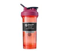 BlenderBottle Shaker Bottle Pro Series Perfect for Protein Shakes and Pre Workout, 28-Ounce, Full-Color Coral