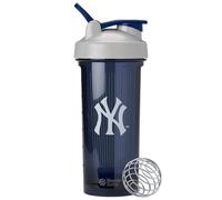 BlenderBottle Shaker Bottle Pro Series Perfect for Protein Shakes and Pre Workout, 28-Ounce, Grey/Blue (New York Yankees)