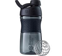 BlenderBottle Sportmixer | Protein Shaker cup | Diet Shaker | Water Bottle | with BlenderBall | 590ml - black/black
