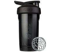 BlenderBottle Strada Shaker Cup, Wire Mixball For Protein Shakes and Pre Workout, 710ml, Black