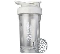 BlenderBottle Strada Shaker Cup, Wire Mixball For Protein Shakes and Pre Workout, 710ml, White