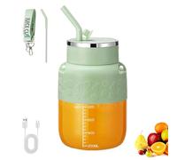 Blendgo 800 - Portable Blender, 2025 New Large-Capacity Rechargeable Cordless Portables Blenders with Straw and Crossbody Strap, Hydration/Juicing 2-In-1 for Smoothies Juices and Shakes (Green)