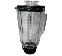 Blendin 5 Cups/40 Ounce Square Glass Jar Assembly With Blade, Gasket, Base, Lid. Compatible with Oster Blenders