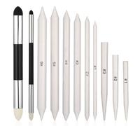 Blending Stump, 13 Pack Blending Pencil Set for Drawing, Washable Blendings Sponge Pens and Sandpaper Pencil Sharpener, Pastel Blendings Tools Blender Sticks for Student Artists Drawing