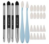 Blending Stumps for Drawing, 26PCS/Set Oil Pastel Blending Tools, Stump and Double Headed Sponge Pen with Washable Rubbing Head, Sketch Scrapers Tools for Drawing Lightening and Highlight