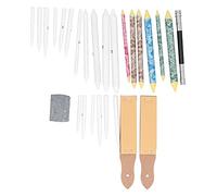 Blending Stumps Set - Compressed Paper Drawing Tools with Sandpaper Sharpener for Smudging Charcoal Chalk and Pencil Art, Portable and Eco - Friendly for Artists Students Beginne
