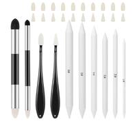 Blending Stumps Set, Sketch Drawing Stumps Pencils Tools, Sponge, Sandpaper Pencil Sharpener and Charcoal Sticks, Blending Pencil for Beginners and Artists