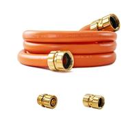 BLENDLITE 5/8" x 5ft Hybrid Garden Hose, Custom Length, -40°F to 150°, NO Kink, Flexible, Leakproof water Hose With Additional Customizable Solid GHT Fittings, Female to Female Leader Hose
