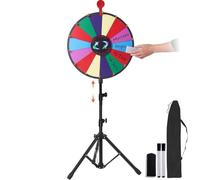Blendra 15.75" Roulette Wheel,14 Slots Prize Spin The Wheel With Dry Erase, Adjustable Tripod (90-160cm)& Fortune Spinning Wheel Game Set For Parties,Restaurant,Retail Store,Company Events