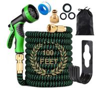 Blendra Expandable Garden Hose 100FT - Hosepipes for Garden Water Hose with 10-Way Spray Nozzle (3/4" & 1/2" Connectors) for Outdoor Gardening, Lawn Care & Home Use - Lightweight Durable