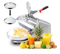 Blendra Ice Crusher Slush Machine 380W - Dual Stainless Steel Blades, 85kg/Hour Ice Shaver for Slush, Snow Cones, Cocktails | Commercial & Home Slush Machine & Snow Cone Maker