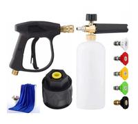 Blendra Pressure Washer Snow Foam Lance 5 Spray Nozzles,1/4" 1L Foam Cannon Soap Dispenser Bottle with M22 14MM Hose Interface for Karcher K2-K7 Jet Washer for Car Cleaning