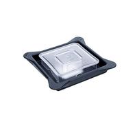 Blendtec Commercial Blender Lid | Soft Vented Gripper Mix-in with Square Clear Plug